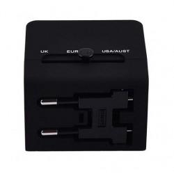 World Wide Travel Adapter with 2 USB (2100MA)