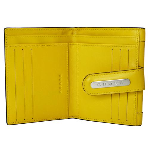 nappa natural small flap wallet - yellow