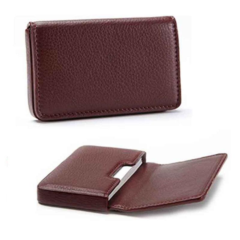BROWN LEATHER CARD CASE
