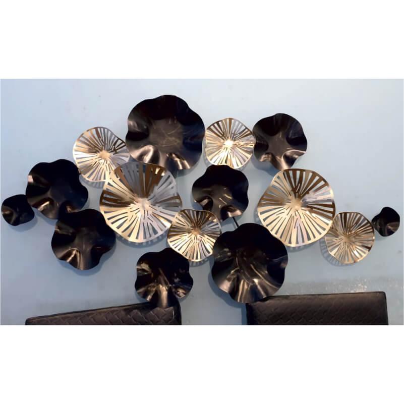 Metallic Rounded Leaves Wall Decor