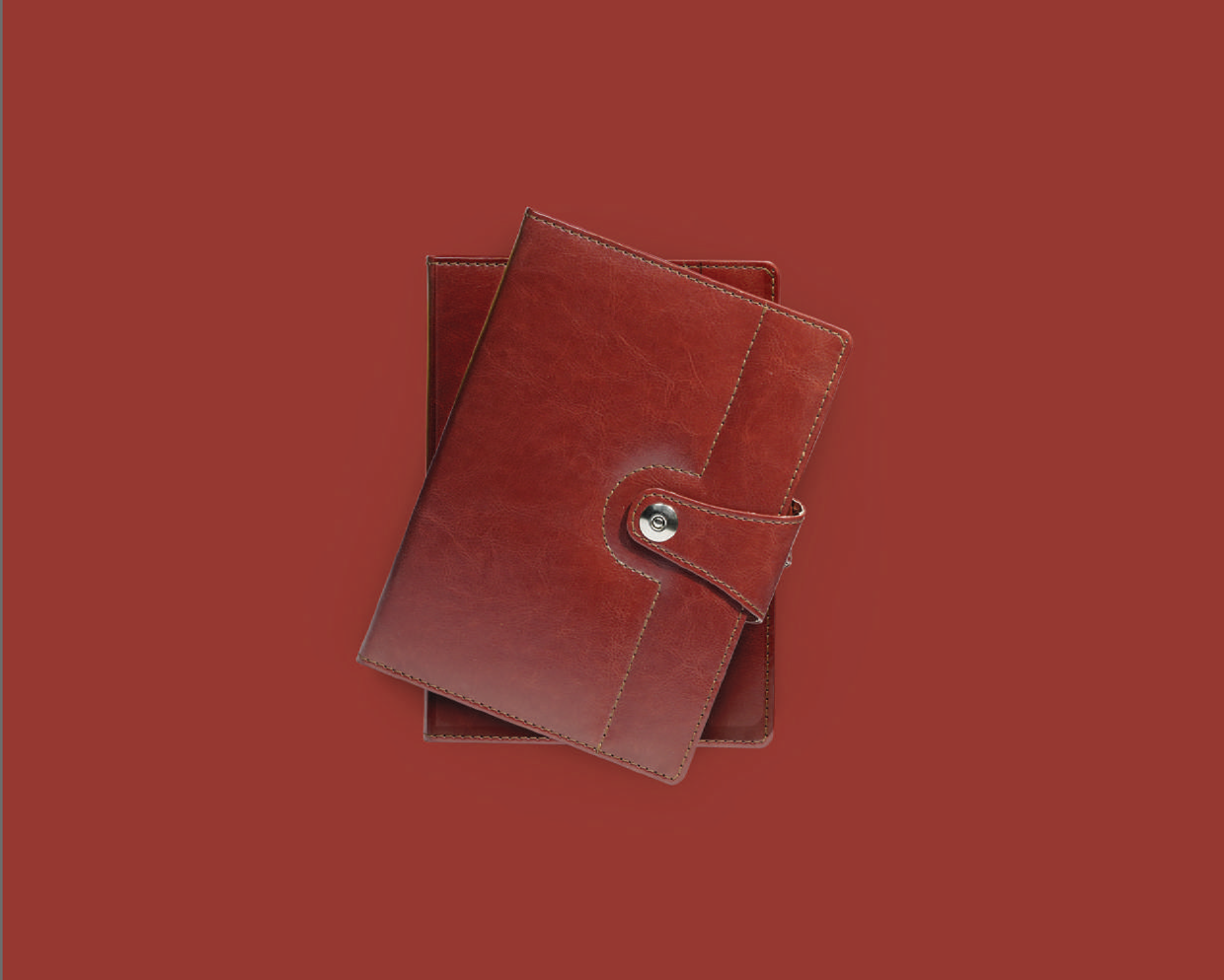 LEATHER DIARY WITH BUTTON LOCK