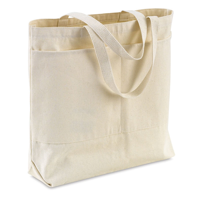 CANVAS TOTE BAG WITH FRONT POCKET