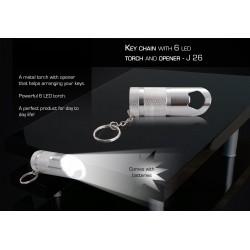 Key Chain With 6 Led Torch And Opener
