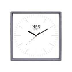 M and S Square Wall Clock
