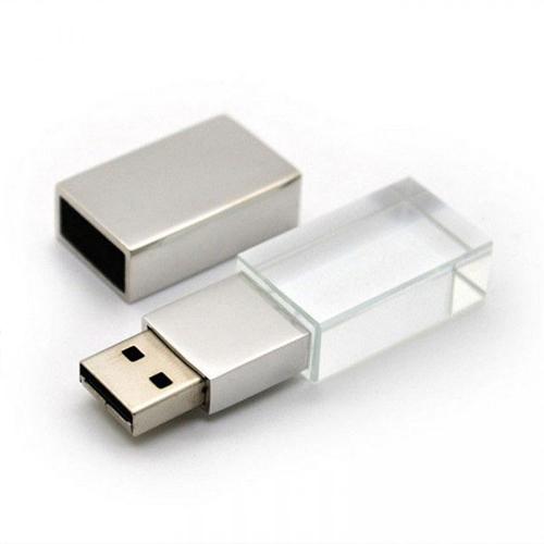 crystal usb pendrive with led