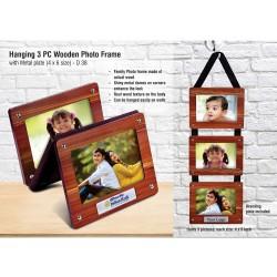 Hanging 3pc Wooden Photo Frame