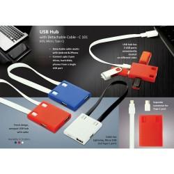 USB Hub With Detachable Cable