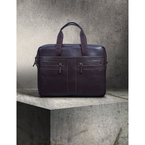 LISBON LEATHER OFFICE BROWN BAG Code:- MW- 80