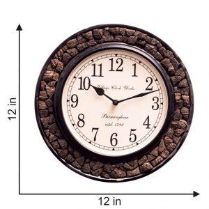 Numbered Wooden Wall Clock