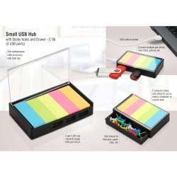 Small USB Hub With Sticky Notes