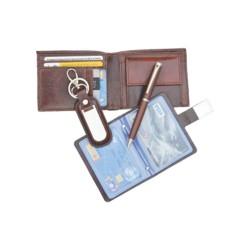 4 in 1 Leather Gift Set (Genuine Leather-734)