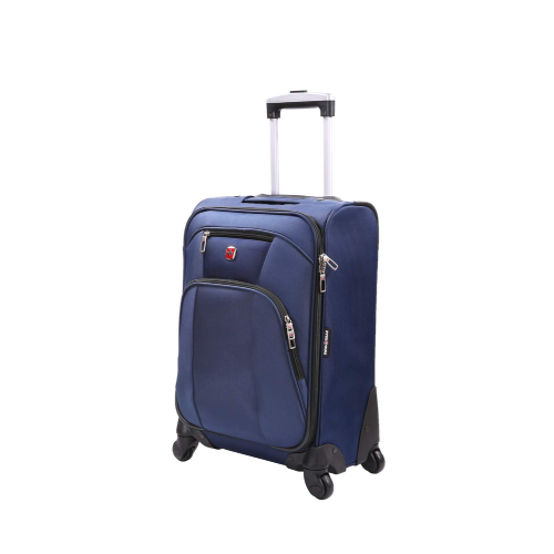 SWISS GEAR POLYESTER 35 CMS BLUE SOFTSIDED CABIN LUGGAGE