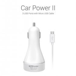 Car Power Ii 3 Usb Port With Micro Usb Cable