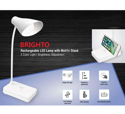 RECHARGEABLE LED LAMP WITH MOBILE STAND