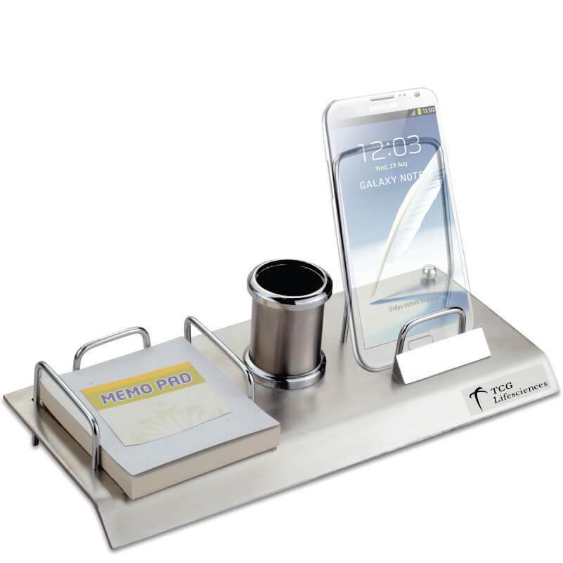 Pen & Mobile Stand, NameCard With Clock