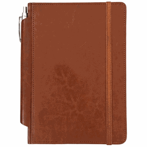 BROWN LEATHERITE CUSTOMIZED NOTEBOOK