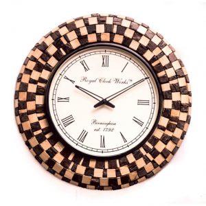 Wooden Mosaic Wall Clock