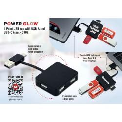 Powerglow 4 Point USB Hub